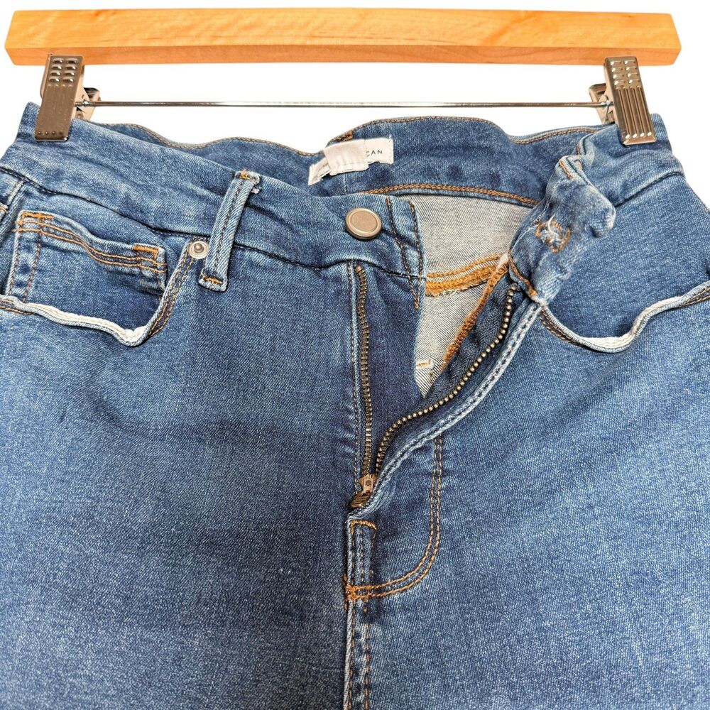 Good American Jeans Women’s 6/28 Blue Good Petite Flare Mid Rise Stretch Denim - Picture 3 of 10